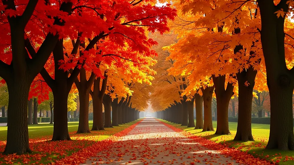 Rudens lapai parke — spalvos ir grožis